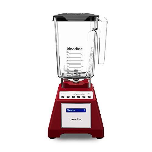 Blendtec Clasica Total Batidora Original - WildSide+ Jarra (2,66 L) - Grado de Poder Profesional - 6 Cyclos Pre-Programados - 10 Velocidades - Roja