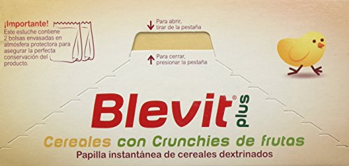 Blevit Plus Trocitos Cereales con Crunchies de Frutas, 1 unidad 600 gr. A  partir de los 12 meses. Sus primeros cereales para masticar.