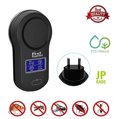 Blingbin Repelente Ultrasonico,Repelente Mosquitos, Pantalla LCD Compacto,Repelente Ultrasónico Mosquitos Cucarachas - Antimosquitos Eléctrico Mata Insectos Ratas Moscas Arañas Hormigas