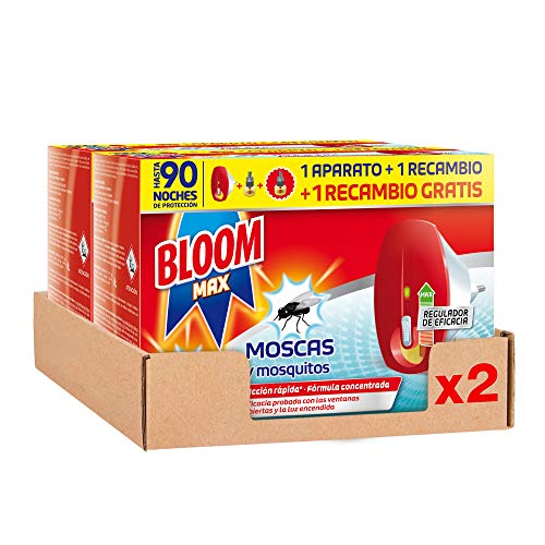 Bloom Eléctrico Insecticida Líquido Max Aparato con 2 Recambios - Pack de 2