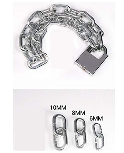 Bloqueo de cadena/bloqueo de cadena antirrobo/bloqueo de cadena anti-cizallamiento/cadena de 0,8 metros de largo 6 mm + bloqueo anti-cizallamiento-3 metros de largo 6 mm