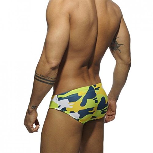 Bluelover Nuevos Hombres Sexy Bajo La Cintura Natación Camuflaje Troncos Escritos Caliente Venta De Verano De Trajes De Baño Boxeadores - XL - Camuflaje Azul