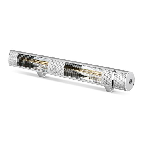 Blumfeldt Gold Bar 3000 Calentador infrarrojo - 1000-3000W, 3 niveles temperatura, Mando a distancia, Ahorro energético, Protección IP65, Montaje pared, Calefacción para jardín