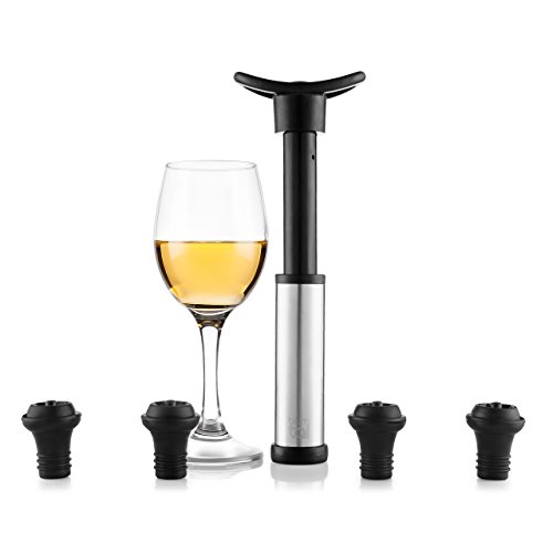 Blumtal Bomba De Vacío Para Vino - Accesorios Vino Incluye 4 Tapones. Apto Lavavajillas Y Reutilizable