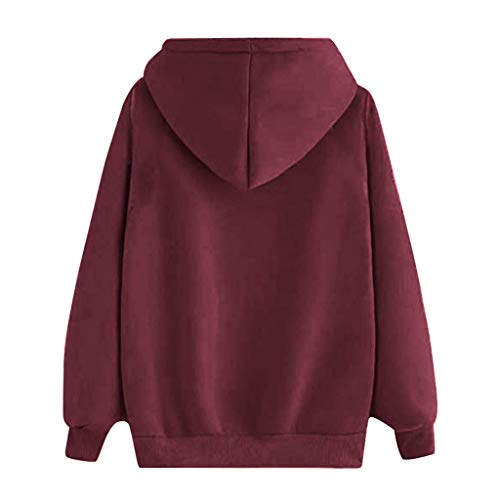 Blusa Informal con Capucha de Manga Larga con Estampado Informal para Mujer Sudaderas con Capucha Rayas en la Manga Sudaderas Cortas Adolescentes Chicas Niña