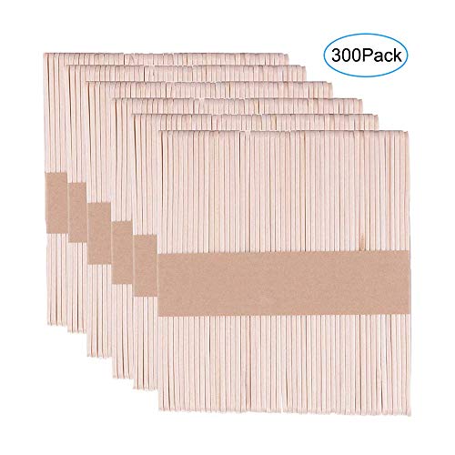 BluVast - 300 palos de madera para polos de 11,4 cm de largo, 1 cm de ancho, para manualidades, artesanía o bricolaje