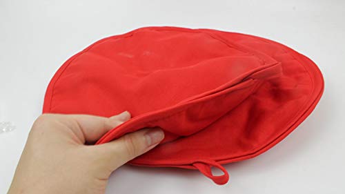 BMTick Tortillero de tela aislante Premium para mantener el calor por hasta 75 minutos - Minimalista Rojo (2 Unidades) (28cm)