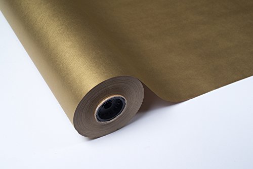 Bobina Papel DE Regalo 70CM X 100M Kraft VERJURADO Oro