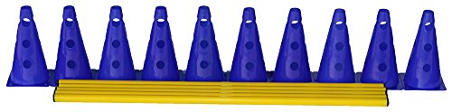 Boje Sport Set de 5 Unidades de obstáculos para el Entrenamiento de la coordinación, Amarillo-Azul
