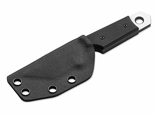 Böker Plus Cuchillo EDC TANTODASHI con Hoja de Acero 440C de 6,2 cm y empuñadura de G10 Negro de 6,6 cm 02BO003 para Caza, Pesca, Supervivencia y Bushcraft + Portabotellas de Regalo