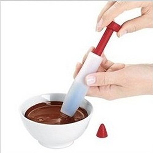 Bolígrafo Leading-star de repostería, hecho de silicona, se puede rellenar de crema o chocolate y es perfecto para decorar tartas y pasteles