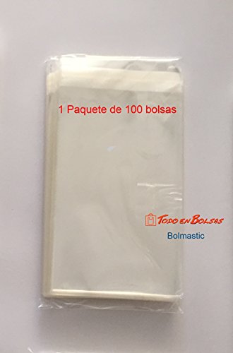 Bolmastic Bolsa de Polipropileno con Solapa Adhesiva de 14 x 14 cm (100 Unidades)