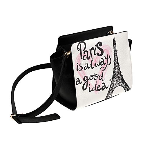 Bolsa bandolera Mujer Francia Dibujado a mano Romántico Bolso satchel la Torre Eiffel Bolsas bandolera Bolsas viaje Bolsas hombro lona Equipaje para dama mujer Mujer Hombre Bolsa hombro grande