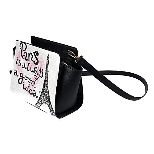 Bolsa bandolera Mujer Francia Dibujado a mano Romántico Bolso satchel la Torre Eiffel Bolsas bandolera Bolsas viaje Bolsas hombro lona Equipaje para dama mujer Mujer Hombre Bolsa hombro grande