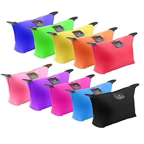 Bolsa Cosmética de Viaje SEELOK 10pcs Neceser para Maquillaje Multifuncional Paquete de Forma Dumpling Estuche Almacenamiento Impermeable con Cremallera Bolsas Organizador de Baño para Chica Mujer