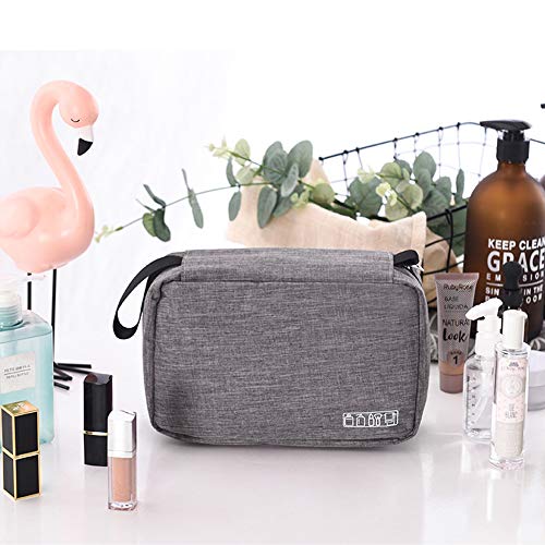 Bolsa de Aseo Viaje, ZhaoCo Bolsa de Cosméticos Impermeable Plegable Neceser de Viaje para Colgar Neceser de Maquillaje para Hombres Mujeres Negocio Camping - Rosado