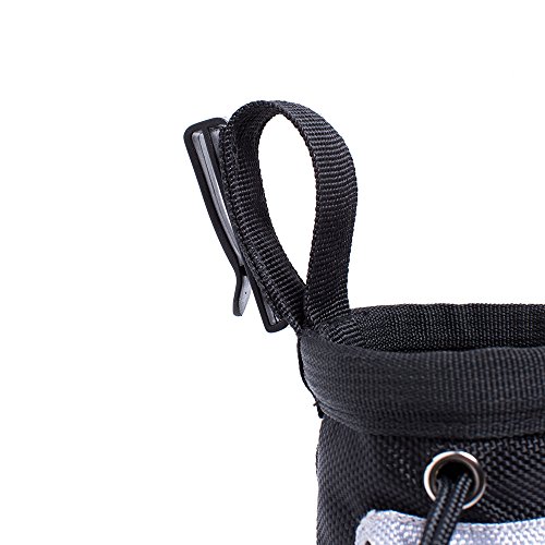 Bolsa de comida para perros Golosinas, Bolsa de golosinas para perros, Bolsas para bolsas de perros Negras y grises, Golosinas Bolsa de golosinas con clip y 2 Sin bolsa, Bolsa de golosinas para gatos