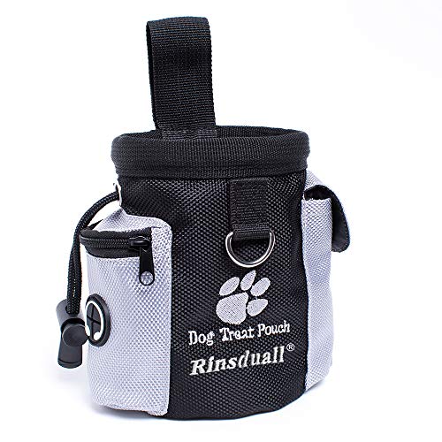 Bolsa de comida para perros Golosinas, Bolsa de golosinas para perros, Bolsas para bolsas de perros Negras y grises, Golosinas Bolsa de golosinas con clip y 2 Sin bolsa, Bolsa de golosinas para gatos