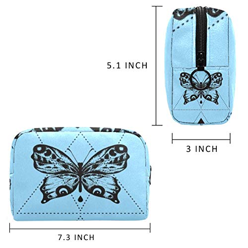 Bolsa de cosméticos Isosceles Triángulo Mariposa Adorable Espaciosa Maquillaje Bolsas de Viaje Neceser Accesorios Organizador