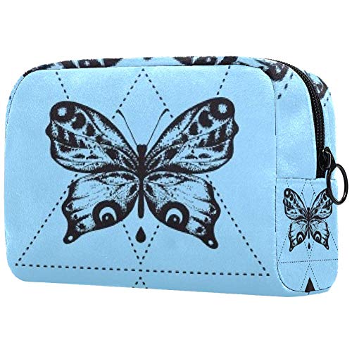 Bolsa de cosméticos Isosceles Triángulo Mariposa Adorable Espaciosa Maquillaje Bolsas de Viaje Neceser Accesorios Organizador