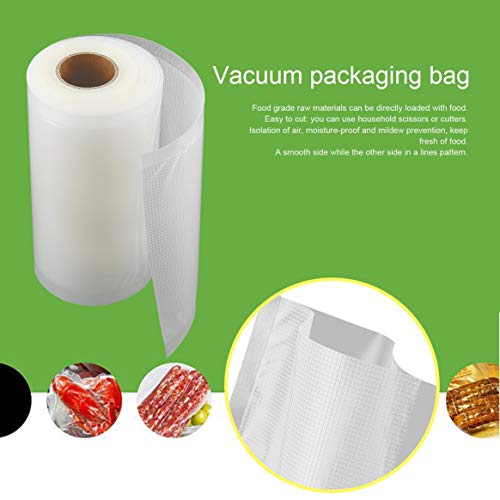 Bolsa de envasado al vacío de alimentos para el hogar Comida fresca al vacío Mantener la bolsa de carga larga 12 cm X 500 cm 1 rollo - Transparente