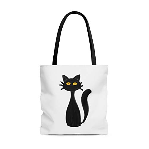 Bolsa de gato negro con colores personalizados bajo petición para Halloween, bolsa de caramelos o bolsa de golosinas, color blanco y negro, minimalista, espeluznante, lindo gatito