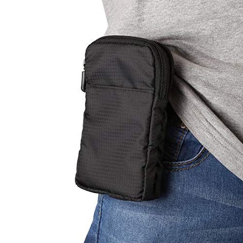 Bolsa de Teléfono Celular, Cintura Bolsas Teléfono Hombre, 6.5" Funda del Teléfono Bolsa de Celular Pouch Bandolera de Mujer Cruzado con Correa de Hombro Monedero de Bolsillo con Cintura Gancho