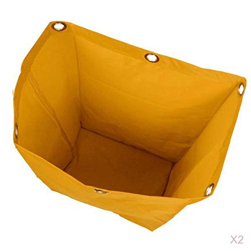 Bolsa Impermeable De Repuesto Para El Carro De Limpieza De Limpieza, En El Hogar O En El Hotel, 40x28x69cm 2pcs (amarillo)