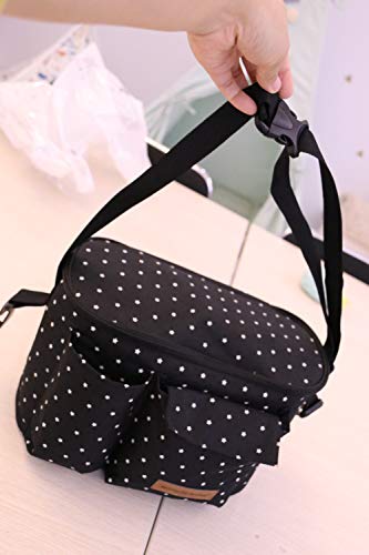 Bolsa Organizadora de Cochecitos para Mamá,Bolsa Carrito Bebe Súper Liviana, Multifuncional de Gran Capacidad para Almacenar 31x 20 x18 cm (Negro)