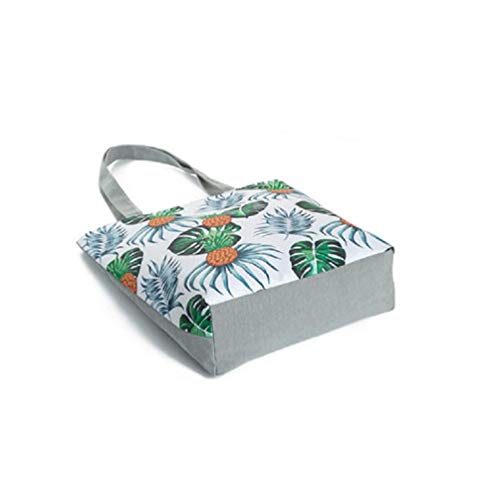 Bolsas De Comestibles 1 Uds Bolsa De Playa Bolsa De Almacenamiento Bolso De Hombro Para Mujer Bolso De Mano Con Estampado De Frutas Para Mujer Bolso De Compras Informal De Lona Para Mujer 7