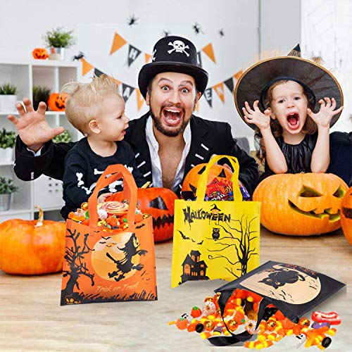 Bolsas de golosinas de Halloween para fiestas, 24 bolsas impermeables para dulces de Halloween para niños para trucos o golosinas,bolsas de golosinas de Halloween Bolsas de dulces para fiestas