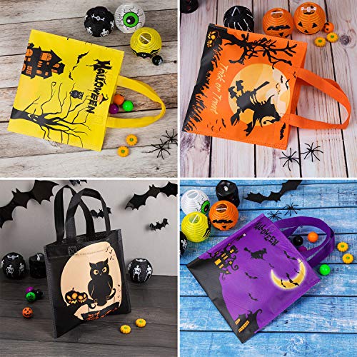 Bolsas de golosinas de Halloween para fiestas, 24 bolsas impermeables para dulces de Halloween para niños para trucos o golosinas,bolsas de golosinas de Halloween Bolsas de dulces para fiestas