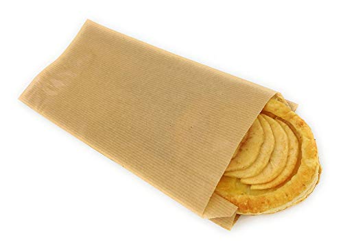 Bolsas papel kraft marrón para bocadillo o pastelería 14+7x27 cm (250 uds)