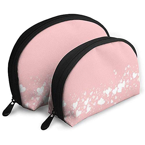 Bolsas portátiles románticas abstractas amigables con el corazón Bolsa de Maquillaje Bolsa de Aseo Bolsas de Viaje portátiles multifunción con Cremallera