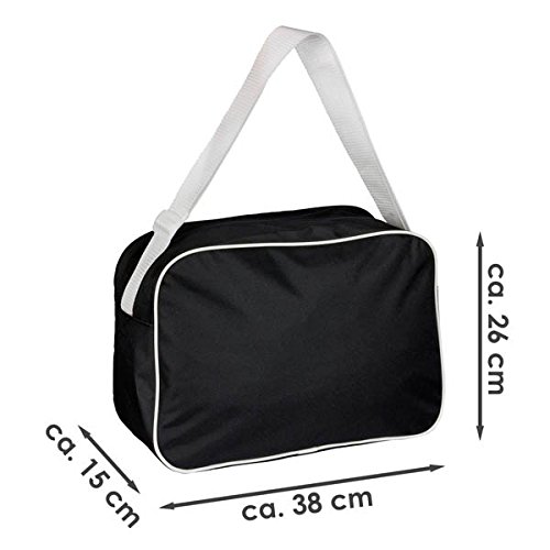 Bolso bandolera de catering unaexperta negro retro