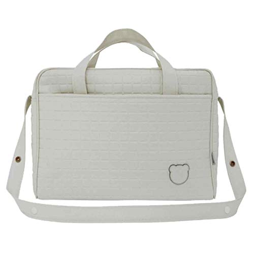 Bolso Maternal Maletin Gofre Beige 20X44X33 Cm