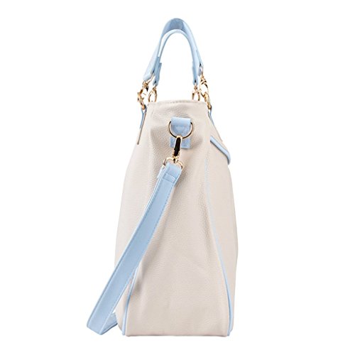 Bolso Panera MAYORAL Polipiel BEIGE Y AZUL CELESTE