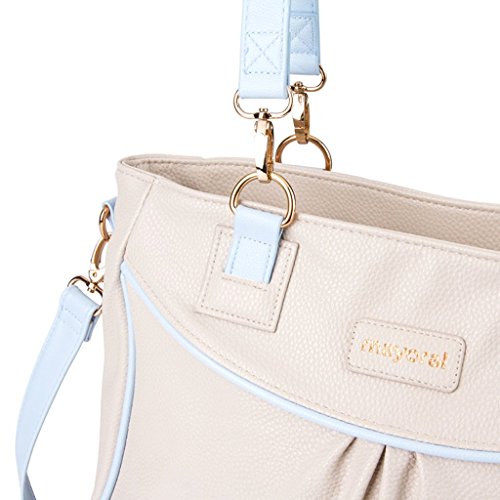 Bolso Panera MAYORAL Polipiel BEIGE Y AZUL CELESTE