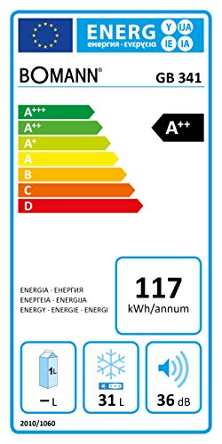Bomann GB 341 - Congelador aspecto de acero