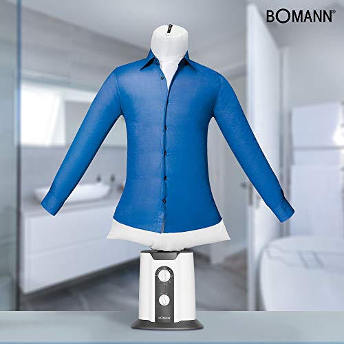 Bomann HBB 6025 CB - Planchador de Camisas y Blusas (2 en 1, para secar y Planchar en un Paso, Temporizador de 180 Minutos)