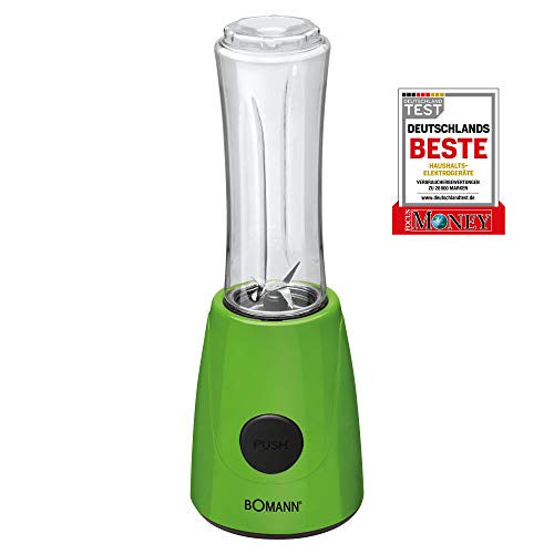 Bomann SM 386 CB Batidora para Smoothies, 250 W, 0.6 litros, Acero inoxidable, Verde