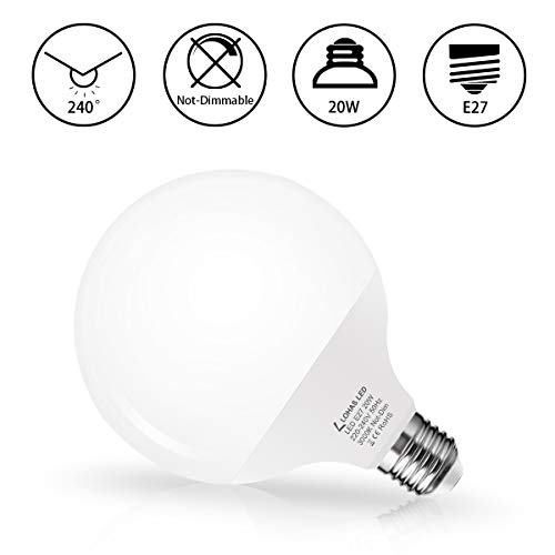 Bombillas LED E27, LOHAS 20W Equivalent a 120-140W Incandescente Bombilla, Blanco Cálido 3000K, 1800 Lúmenes, 240 Ángulo de Haz, Bombilla de Bajo Consumo, Paquete de 1 Unidad