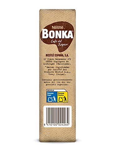 BONKA Café Molido de Tueste Natural Puro Colombia y Cultivo Sostenible, Paquete de Café de 8 x 220 g