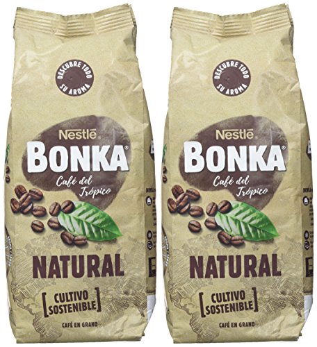 Bonka - Café Tostado Grano Natural - Pack de 2 x 500 g