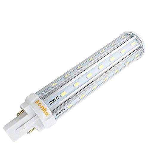 Bonlux 2-Pin 13W G24 Led Bombilla de Luz Fría 6000K con 360 Grados Para Casa, Escuela, Oficina, Pasillo, Restaurante, Reemplazo de 30W Cfl Bombilla