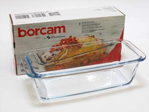 Borcam, 59884, Cazuela para usar en el horno para diferentes platos, especialmente para pasteles y pan, Volumen: 1,12 l