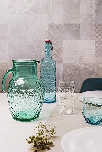 Bormioli Rocco 320269-MQD - Botella de cristal"Oriente", 1 L, color azul