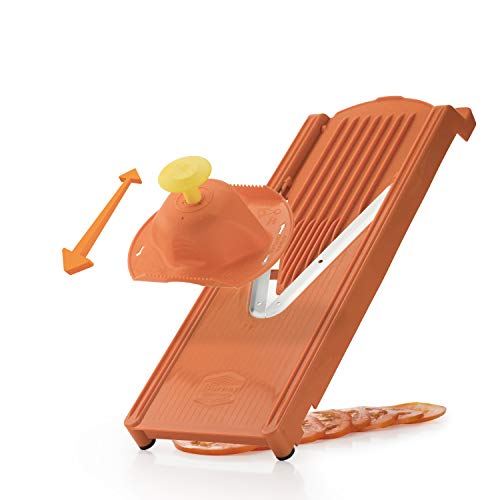 Börner Slicer V3 mandolina TrendLine Starter Naranja: Cortador de Vegetales y Frutas con Base de Almacenamiento