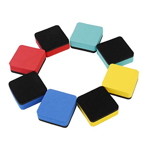 Borradors Magnetico de Pizarra Blanca, Paquete de 24 Niños Multicolor Eraser Mini para Pizarras de Rotulador, Limpiadores de Espuma 5 x 5 x 2cm Perfectos para la Oficina, el Hogar y Las Aulas