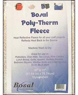 Bosal 31 x 91,4 Poly-Therm Calor Reflectante Forro Polar, Color Plateado